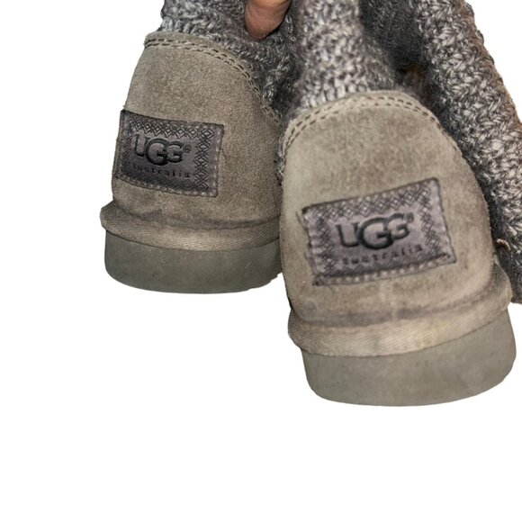 ugg austrailia tall gray sweater knit boots 8 - Picture 3 of 8
